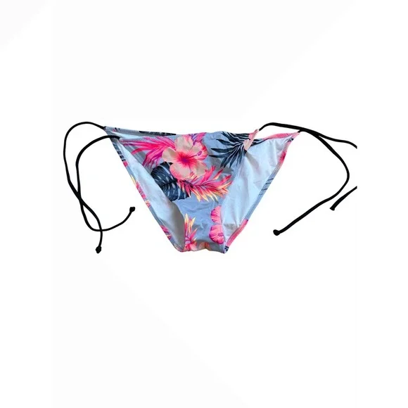 PINK Victoria's Secret Floral Tropical Swim bottom Bikini Top L/G - Picture 2 of 3